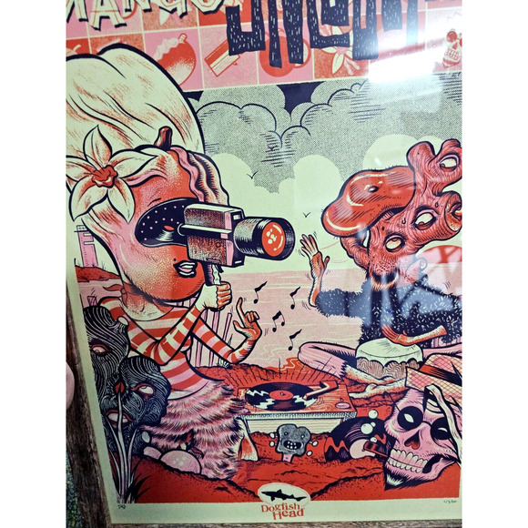 Signed Ryan Besch LE 47/100 Dogfish Head Brewery Print Mango Smoovie Framed Rare - Picture 5 of 7